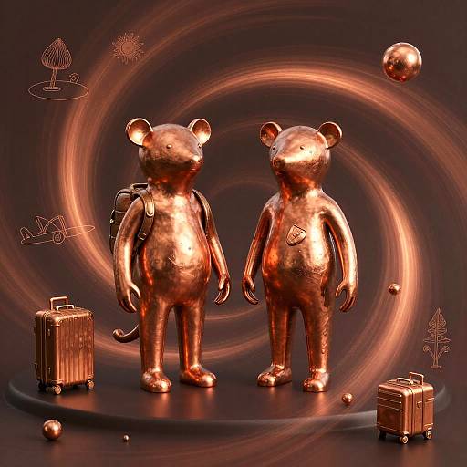 Abstract Copper Buddy Pass Art