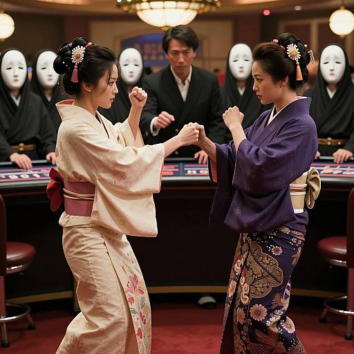 Epic Samurai Showdown in Casino Scene