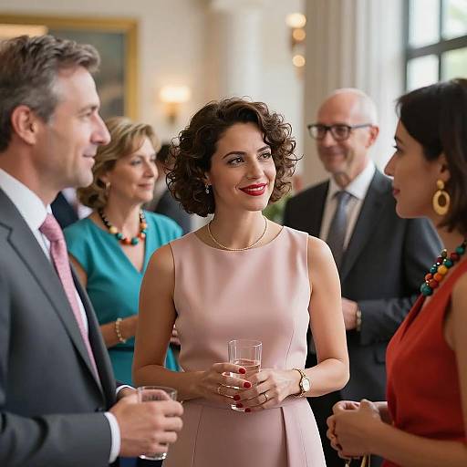 Elegant Group Socializing at Formal Event
