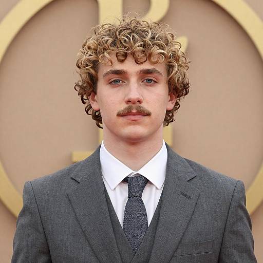 Stylish Young Man in Grey Suit