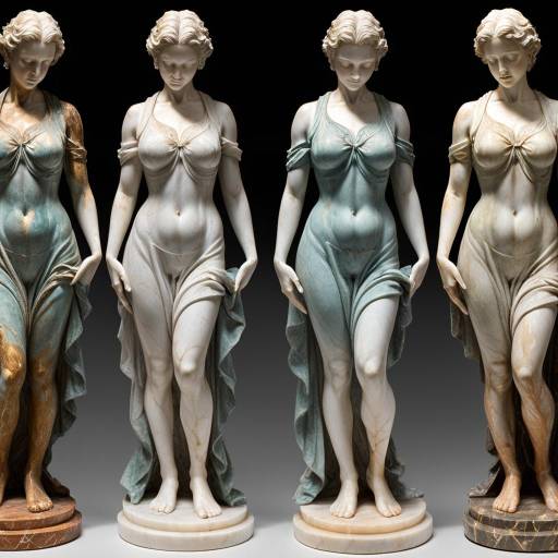 Photorealistic Marble Statue of Iconic Woman