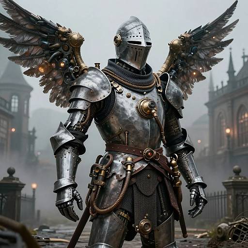 Medieval Knight Steampunk Fusion Portrait