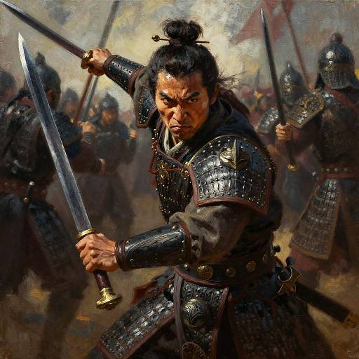 Realistic Ancient Warrior Charging Battle