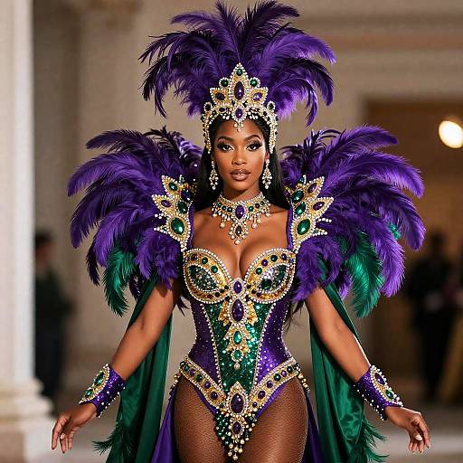 Ornate Mardi Gras Queen Outfit