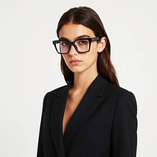 Latina Model with Bold Glasses