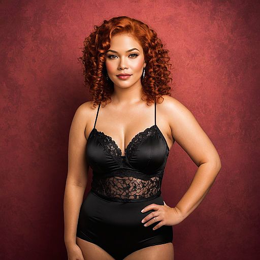 Confident Curvy Woman in Lingerie Shoot Confident Curvy Woman in Lingerie Shoot