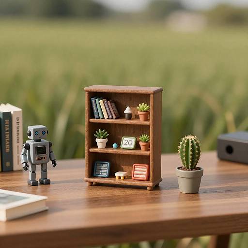 Miniature Plant and Cactus Desk Still Life
