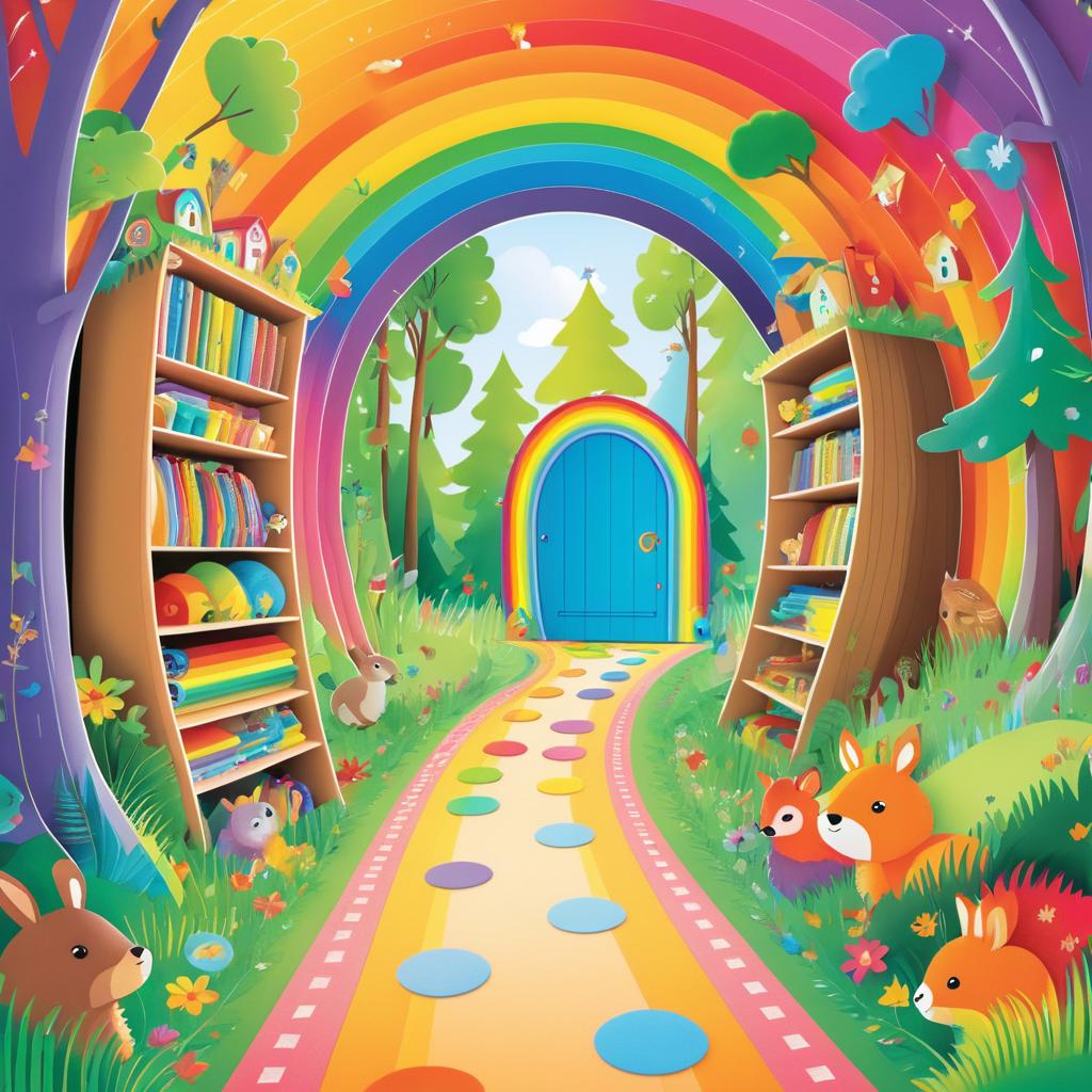 Magical Rainbow Trail in a Closet