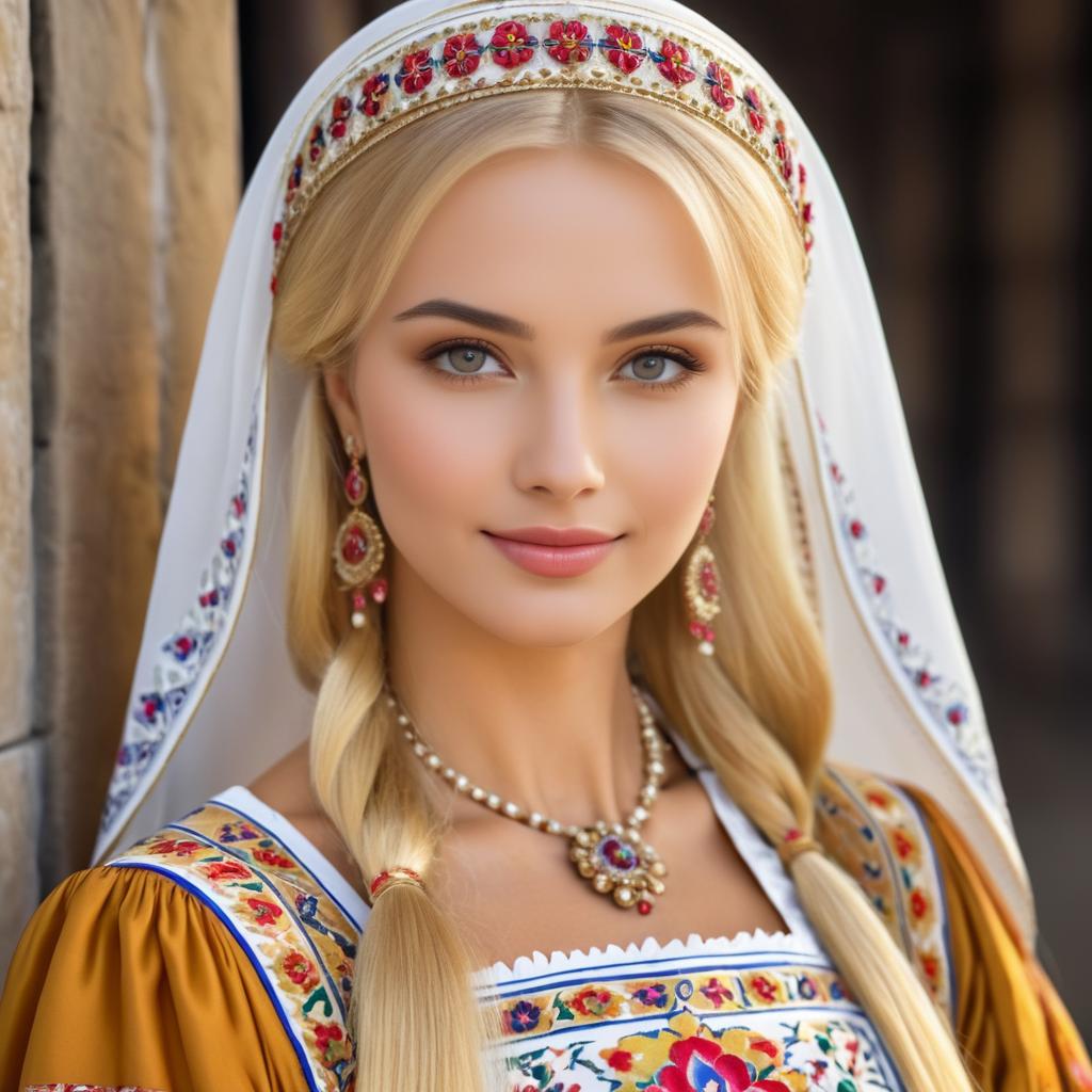 Graceful Eastern European Beauty Portrait