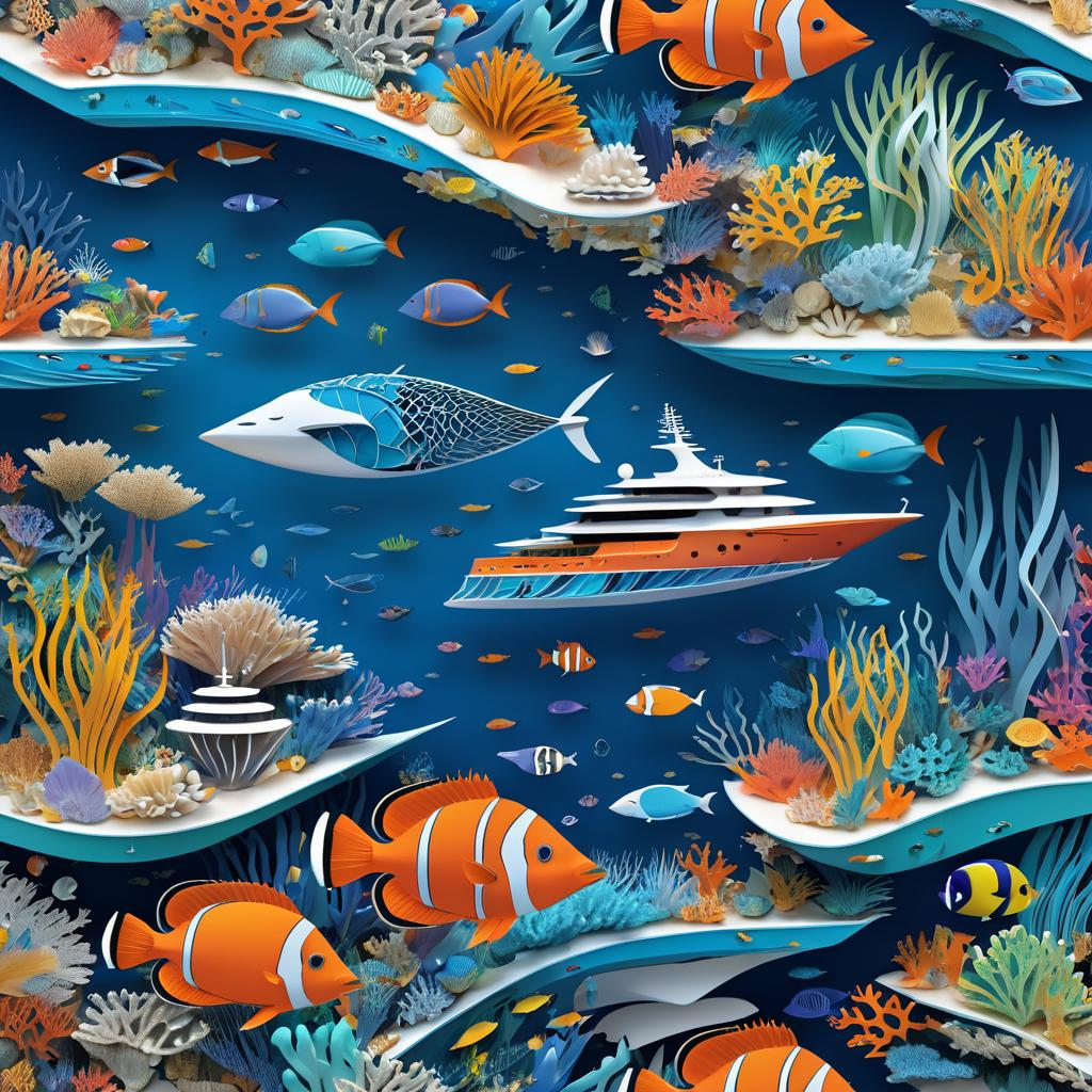 Intricately Detailed Ocean Explorer Art