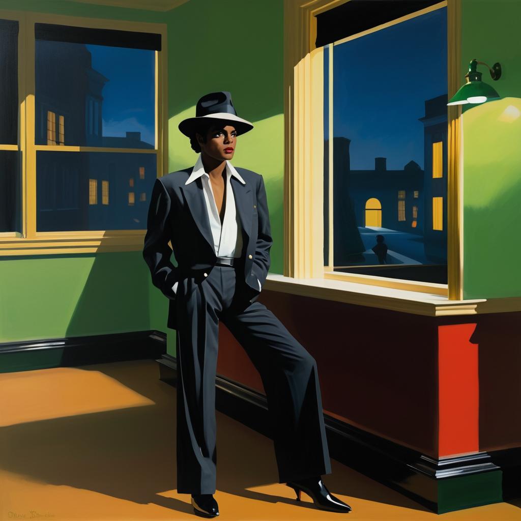 Michael Jackson Inspired by Edward Hopper