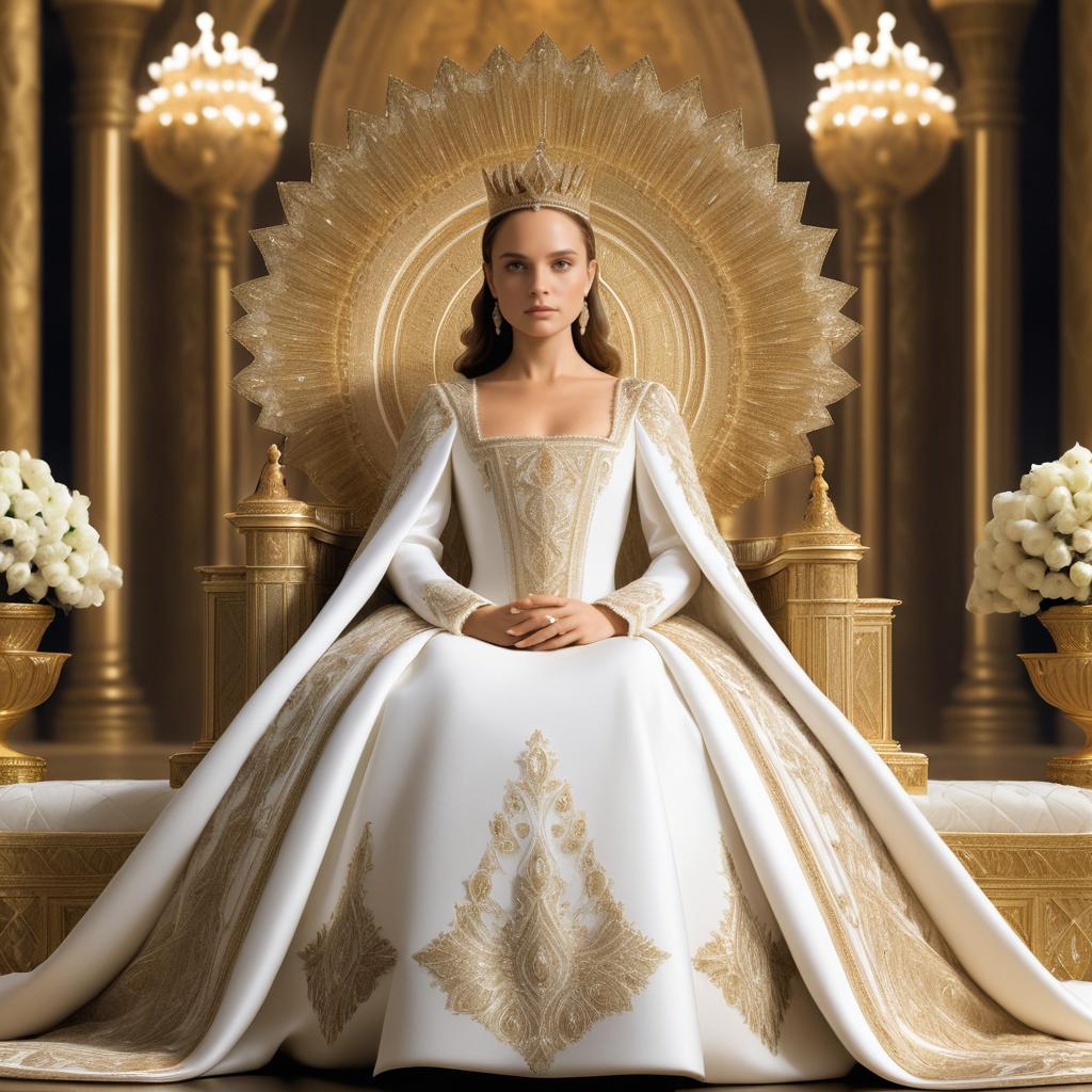 Regal Portrait of Natalie Portman as Queen