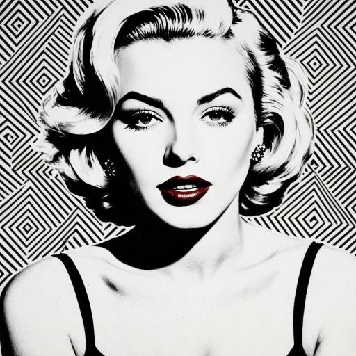 Pop Art Style Portrait of Woman with Retro Glamour