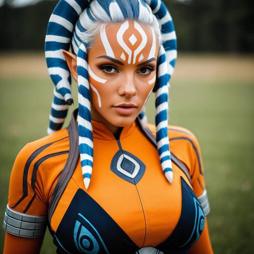 Lifestyle costume photo of Ahsoka tano. Cosplay clothes