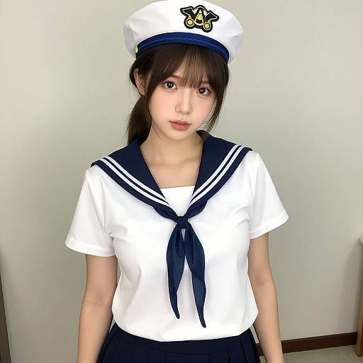 Realistic Captain Navy Costume Portrait