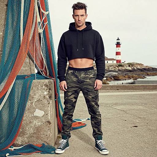 Confident Man in Streetwear Style