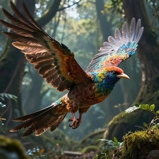 Half-Human Half-Bird Soaring Creature