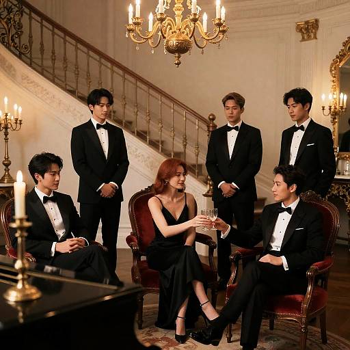 Elegant Gathering in an Opulent Setting