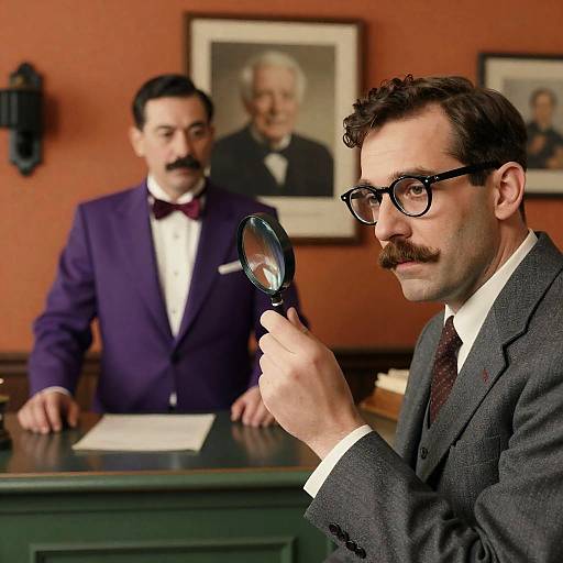 Vintage Photograph of Two Men in Setting