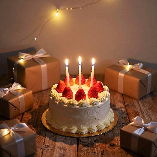 Birthday Cake Still Life Scene