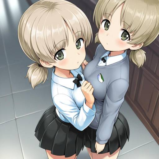 Illustration of Aki (girls und panzer), girls und panzer in the style of Tyone