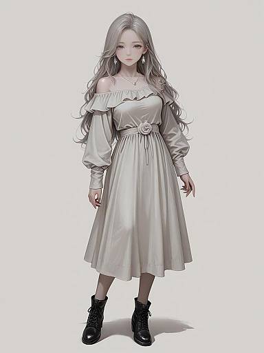 Casual Chic Woman in Rose Dress