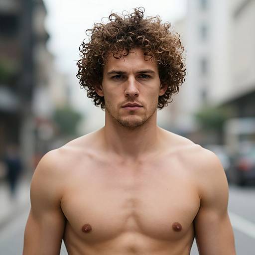 Realistic Portrait of Fit European Man