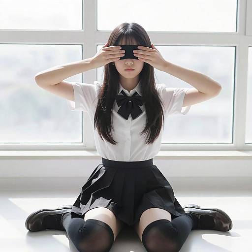 Ethereal Portrait of Woman in Contrast