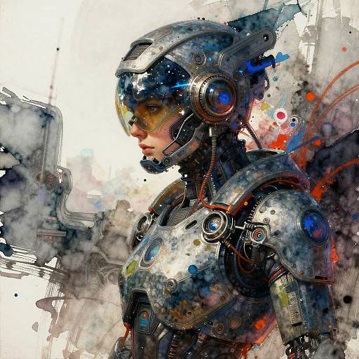 Cyberpunk Watercolor AI Art Generator