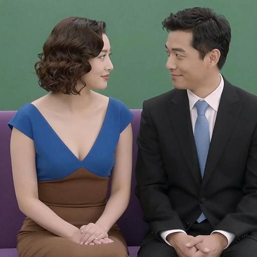 Intimate Portrait of Couple in Colorful Setting