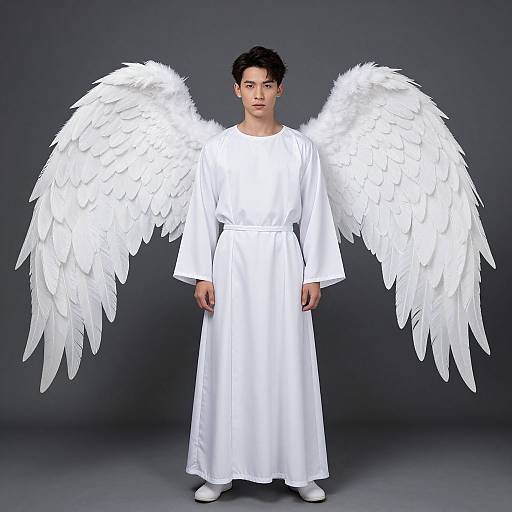 Majestic Archangel with Feathered Wings