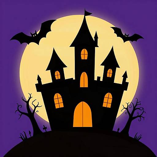 Halloween Castle Vector Illustration