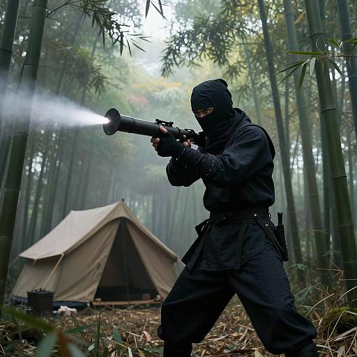 Shadow Ninja Rocket Attack Scene