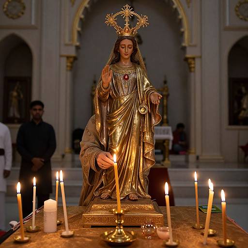 Pakistani Christian Woman Lighting Candle