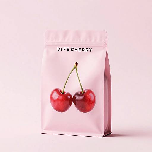 Elegant Minimalist Pink Cherry Packaging