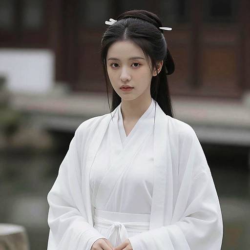 Stunning Girl in Traditional Tang Hanfu