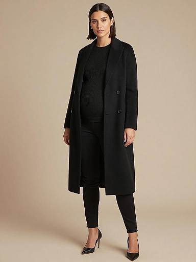 Sleek Monochrome Maternity Business Chic