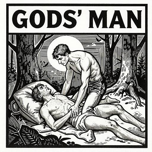 Woodcut Cover for Gods' Man