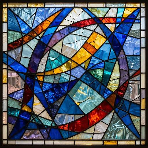 Abstract Stained Glass Mosaic Design