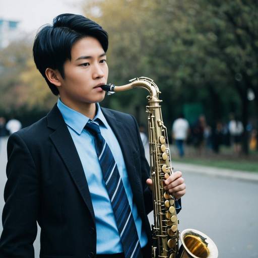 Realistic Male in Saxophone Costume