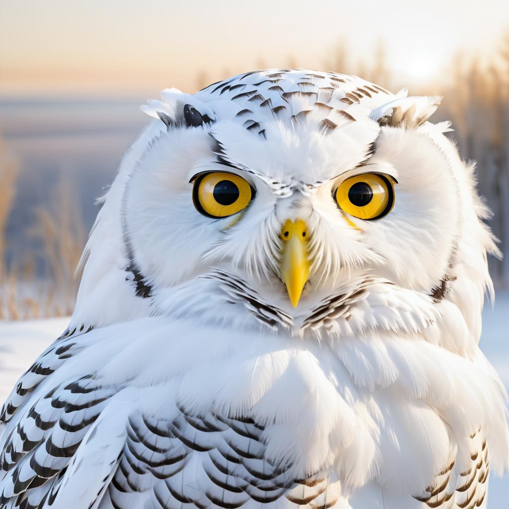 Stunning Close-Up of a Snowy Owl