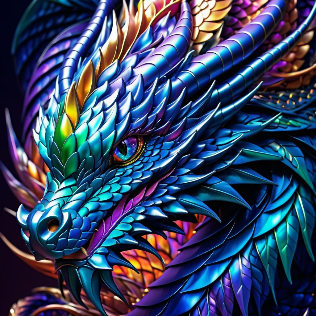 Exquisite Dragon with Shimmering Scales