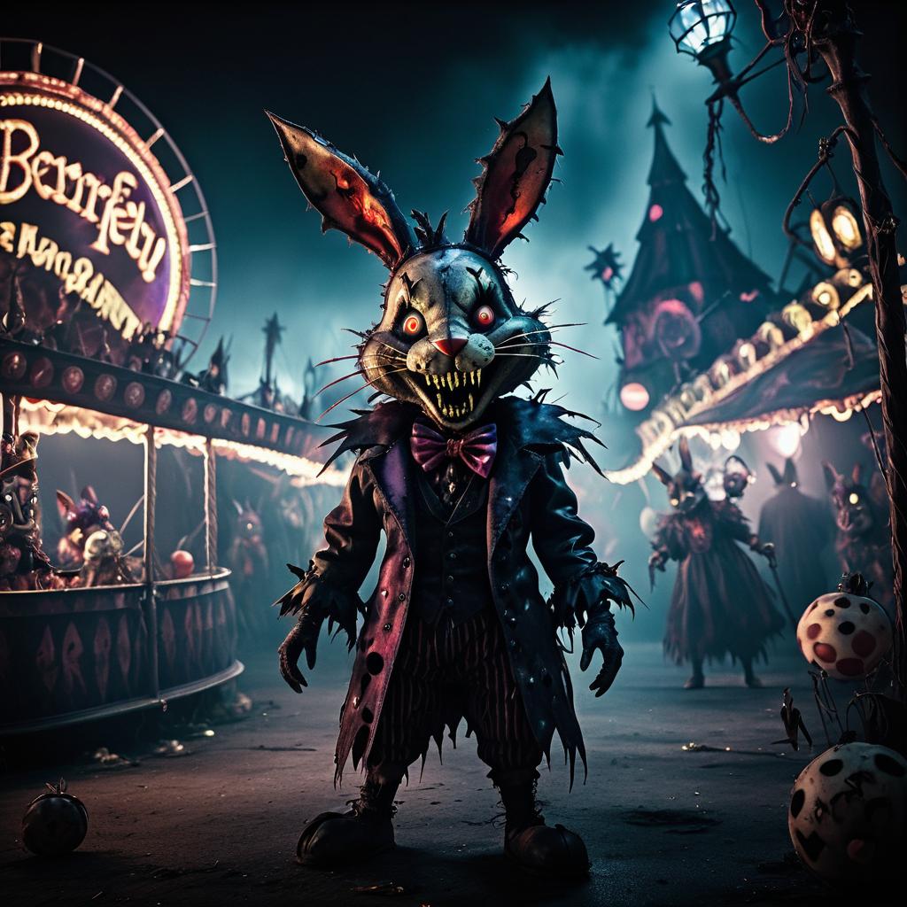 Macabre Carnival with Zombie Rabbit