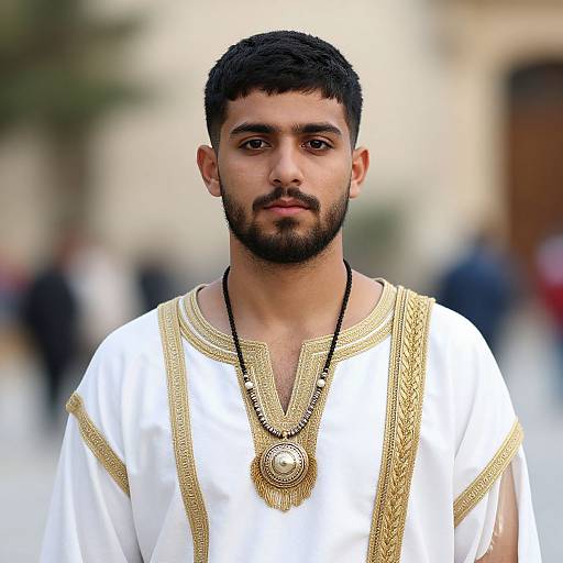 Realistic Greek Costume Man Portrait