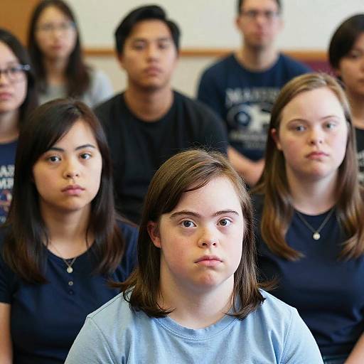 Diverse Group Highlighting Down Syndrome Eyebrows