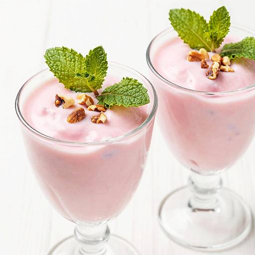 Close-Up of Pink Dessert Cups