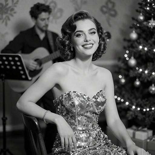 Vintage Elegance in Black and White