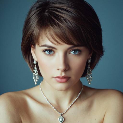 Realistic Portrait of a Stylish Woman