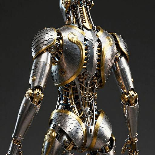 Ancient Mechanical Automaton with Silver-Gold Scales