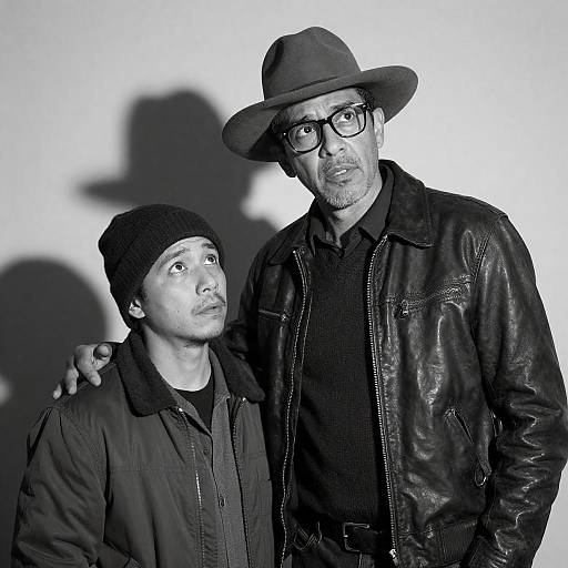 Intense Black and White Portrait of Two Men